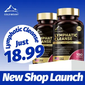 Lymphatic Cleanse - Herbal Detox for Drainage & Immune & Beauty Support | 28 Premium Ingredients | 100 Softgels