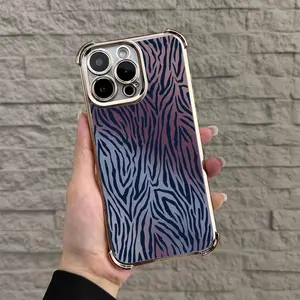 Colorful Zebra Pattern Phone Case for iPhone 17 16 15 14 Pro Max 13 12 11 XR XS Plus Air Samsung S22 23 24 25 26 Plus Utlra FE EDGE Shockproof Anti Drop anti-fall Durable Impact Resistant Anti Scratch gift for boy girl Soft TPU