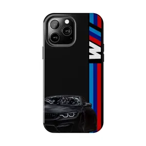 German Sport Luxury Car BMW M Case - Racing Stripe Aesthetic Cover for iPhone 17 - 11 Pro Max Plus Mini X XR XS 7 8 Plus or SAMSUNG GALAXY S25 - S21 Ultra Plus
