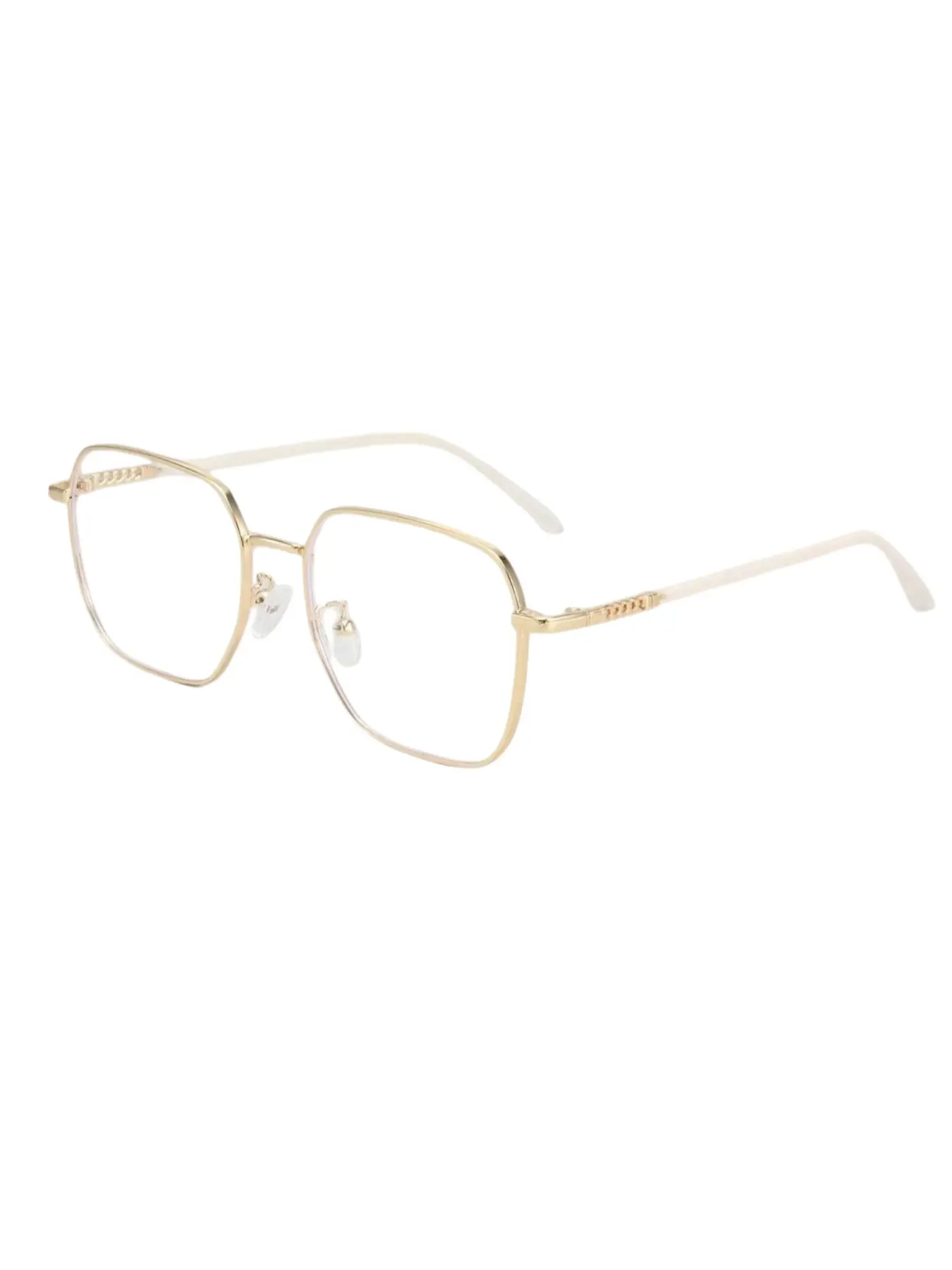 Metal Square Frame Eyeglasses, Fashionable Clear Lenses Eyeglasses for Men & Women, Glasses for Everyday Use, Stylish Square Frames, Square Frame Eyewear, Trendy Frames