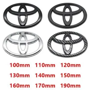1Pcs 3D ABS Car Logo Front Grille Hood Bonnet Emblem Rear Trunk Badge For Toyota Corolla Camry RAV4 Hilux Yaris Reiz Vios Land Cruiser Highlander Alphard Auto Accessories Universal Car Sticker