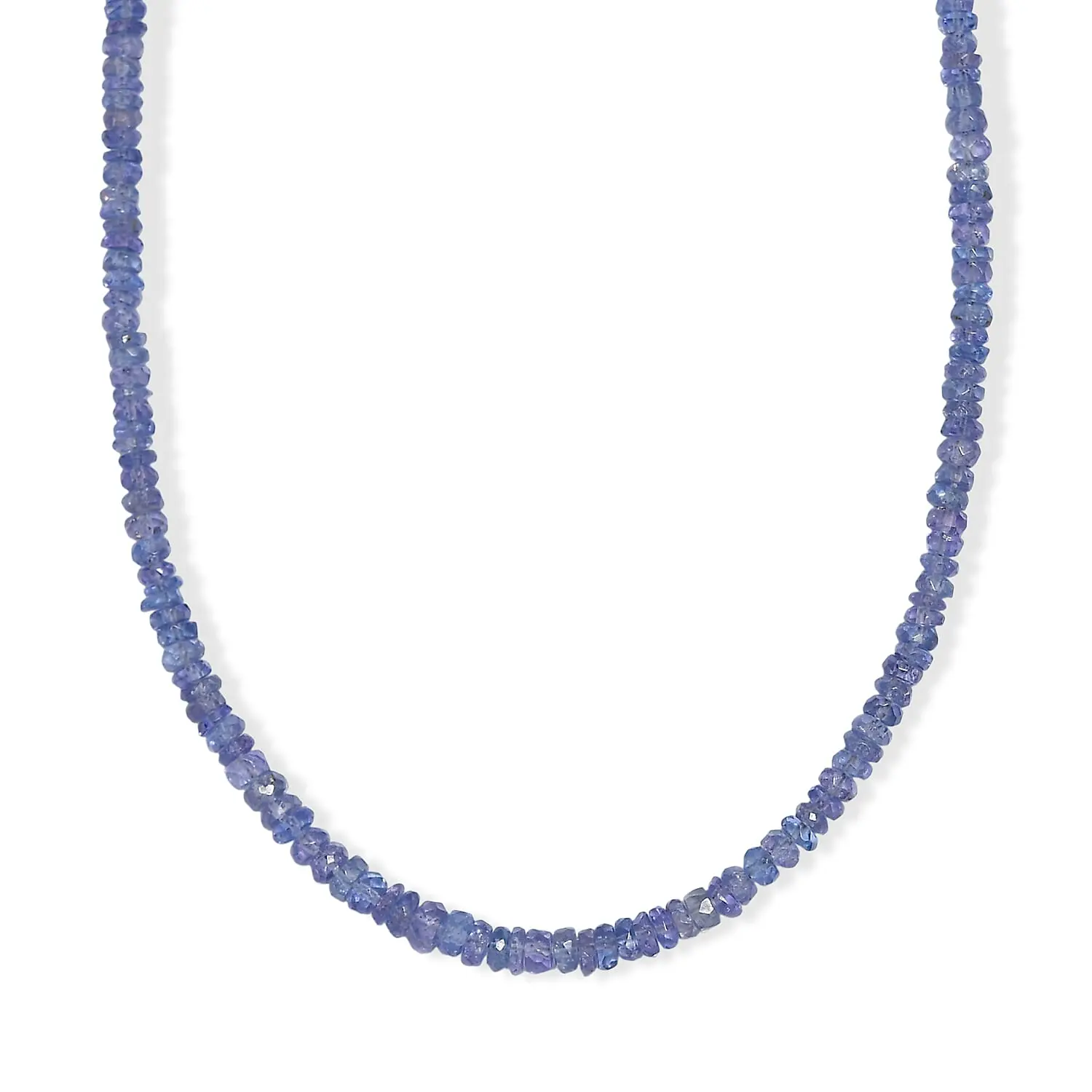 D'Joy Tanzanite  Necklace (18-20 Inches) in Rhodium OverSterling Silver 46.00 ctw