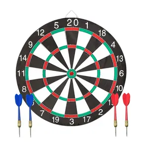Hanging Dart Board Set with 20 Target Areas, Colorful Easy-To-Read Scoring System, Durable Rubber Fiber Material, Perfect for Home Parties, Darts Sets