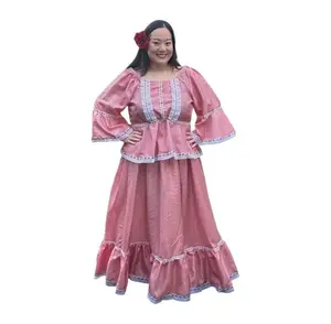 Colombian Traditional Cumbia Dress with Blouse and Skirt