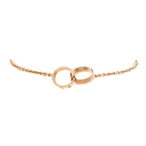 Pre-owned Cartier Love Interlocking Bracelet 18K Rose Gold by Rebag