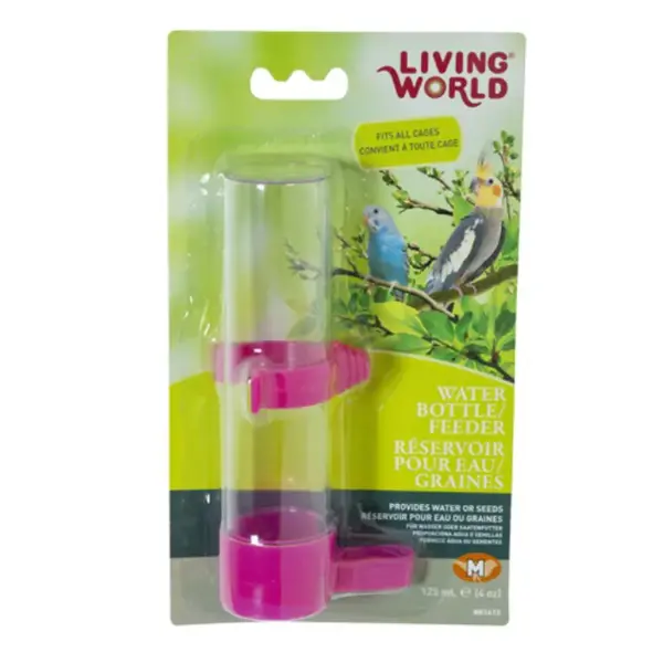 Living World - Combo Waterer and Feeder (Medium) for Pet Birds