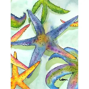 212 MAIN Double-Sided Rectangular Starfish Garden Flag - Carolines Treasures Collection, Outdoor Garden Decoration