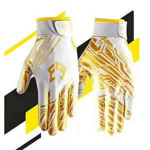 1 Pair American Football Gloves, Anti-Slip & Breathable Receiver Gloves for Outdoor Sports Rugby Gloves
