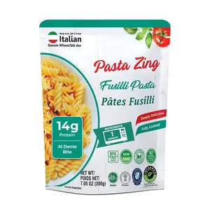 Pasta Zing Microwavable Fusilli Pack of 7 | 7.05oz | Ready in 60 Sec | 100% Italian Durum Wheat | Natural Ingredients | Quick & Easy Side Dish or Meal Carb Noodle
