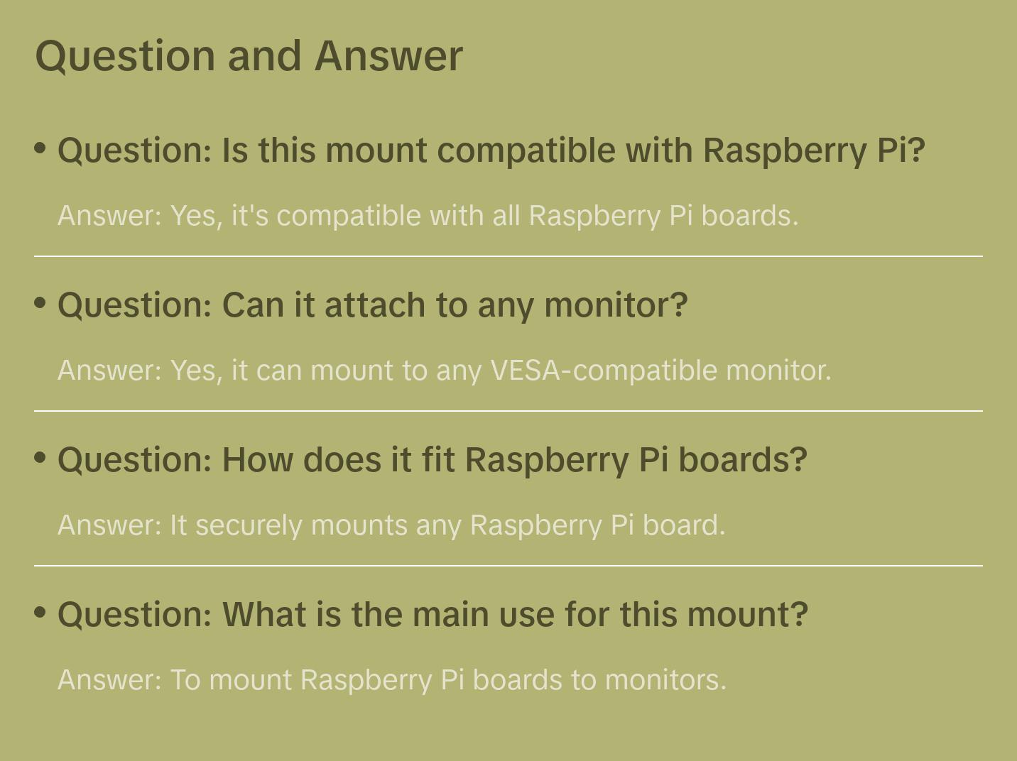 VESA mount for Raspberry Pi-Compatible With ALL Raspberry Pi Boards
