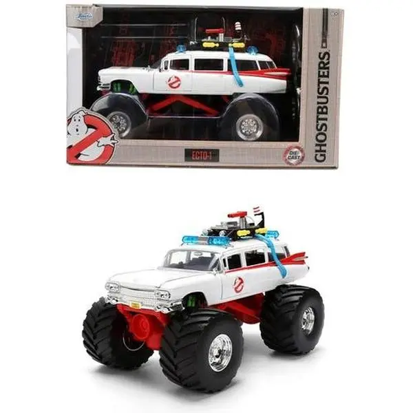 Ghostbusters - Hollywood Rides - 1:24 Ecto-1 Monster Truck Die-Cast Car  [COLLECTIBLES] Toy Car