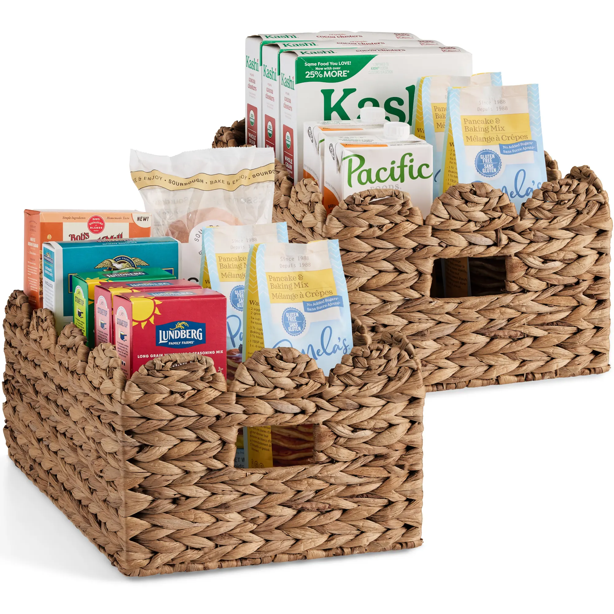 Best Choice Products 16x12 Scalloped Shelf Baskets, Woven Storage Bins, 2 Pack Best Choice Products 16x12 Scalloped Shelf Baskets, Woven Storage Bins, 2 Pack