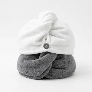 Microfiber Hair Towel Wrap Turban Quick Dry Anti-Frizz 2 Pack