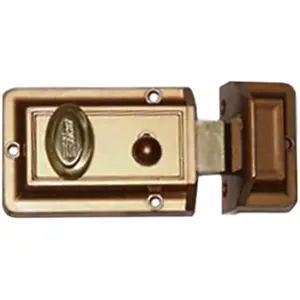 212 MAIN Kaba-Ilco 530-53-51 Jimmy-Proof Single Dead Door Lock, Bronze Lacquered Door Hardware, Includes Screws and Keys