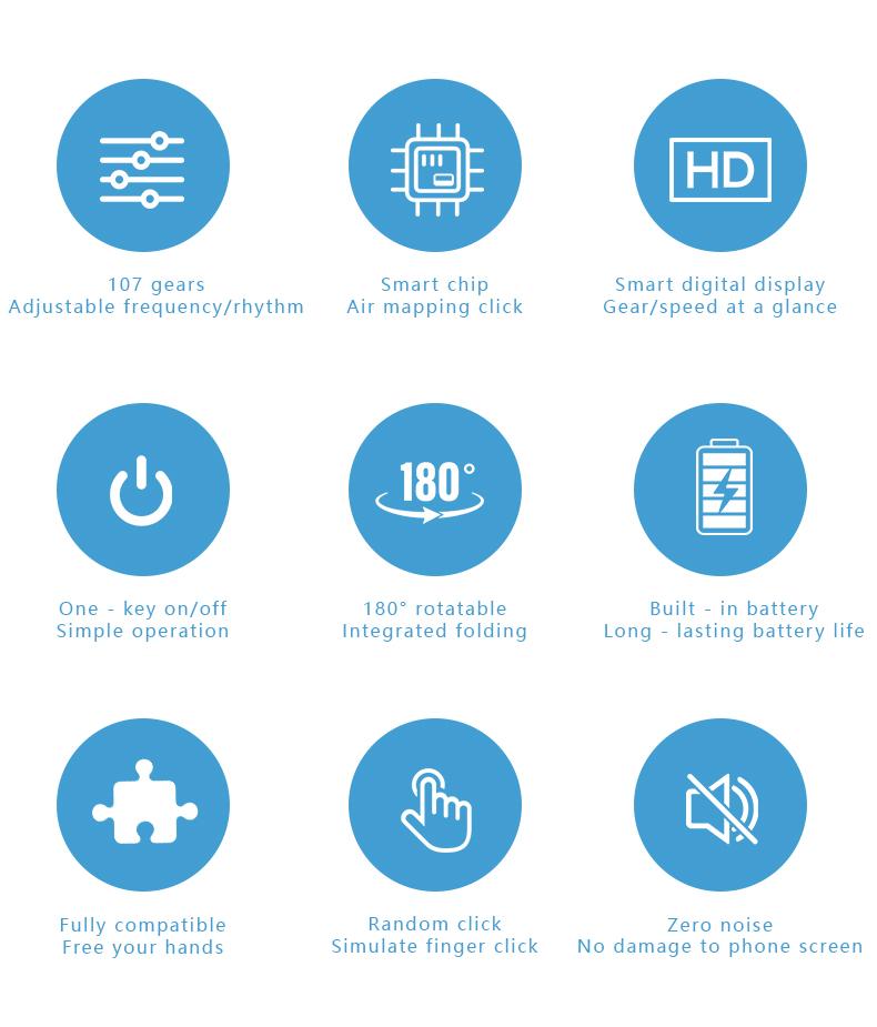 Christmas Gift 2025 Portable USB Powered Auto Clicker for Smartphone Cellphone with 180 Degree Rotating Arm and 99 Speed Settings for Multi Function on Android and iOS Black Christmas Gift 2025 Portable USB Powered Auto Clicker for Smartphone Cellphone with 180 Degree Rotating Arm and 99 Speed Settings for Multi Function on Android and iOS Black