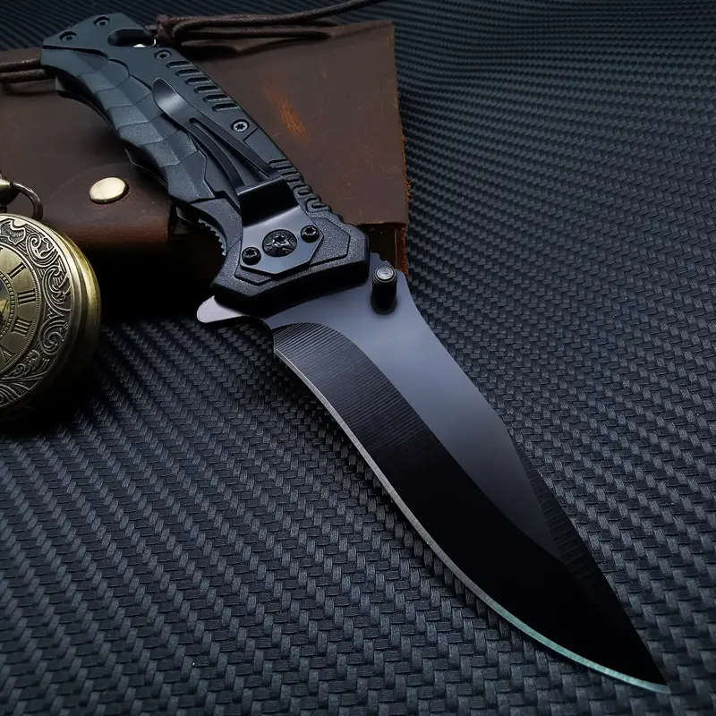 10cm Heavy-Duty Stainless Steel Folding Knife - Ergonomic Plastic Grip Handle, Well-Designed Blades, Youth EDC Survival Supplies, Versatile Camping Outdoor Emergency Stainless Steel Tool, Versatile Tools