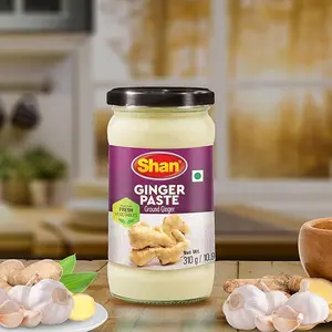 Shan Ginger Paste 10.93 oz 310g Traditional Taste Enhancing Cooking Paste from Fresh Ground Ginger Suitable for Vegetarians Airtight Glass Jar