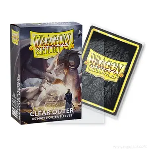 Dragon Shield Sleeves: Standard Outer Matte - Clear 100CT (Sleeve III) Trading Card Album Card Hobby Box