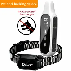 Electric Dog Training Collar Digital Rechargeable Remote Control Vibrator Pet Dog BarkStop Shock Collar Anti-barking Device, Suitable for All Types Of Dogs, Prevent Your Dogfrom Barking/biting/chasing/no One At Home, And Make It A Good Dog, Bark