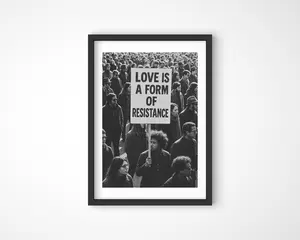 Protest Feminist Wall Art, Vintage Print, Political Wall Art, Quote Wall Art, Civil Rights Poster, Queer Art (Unframed)