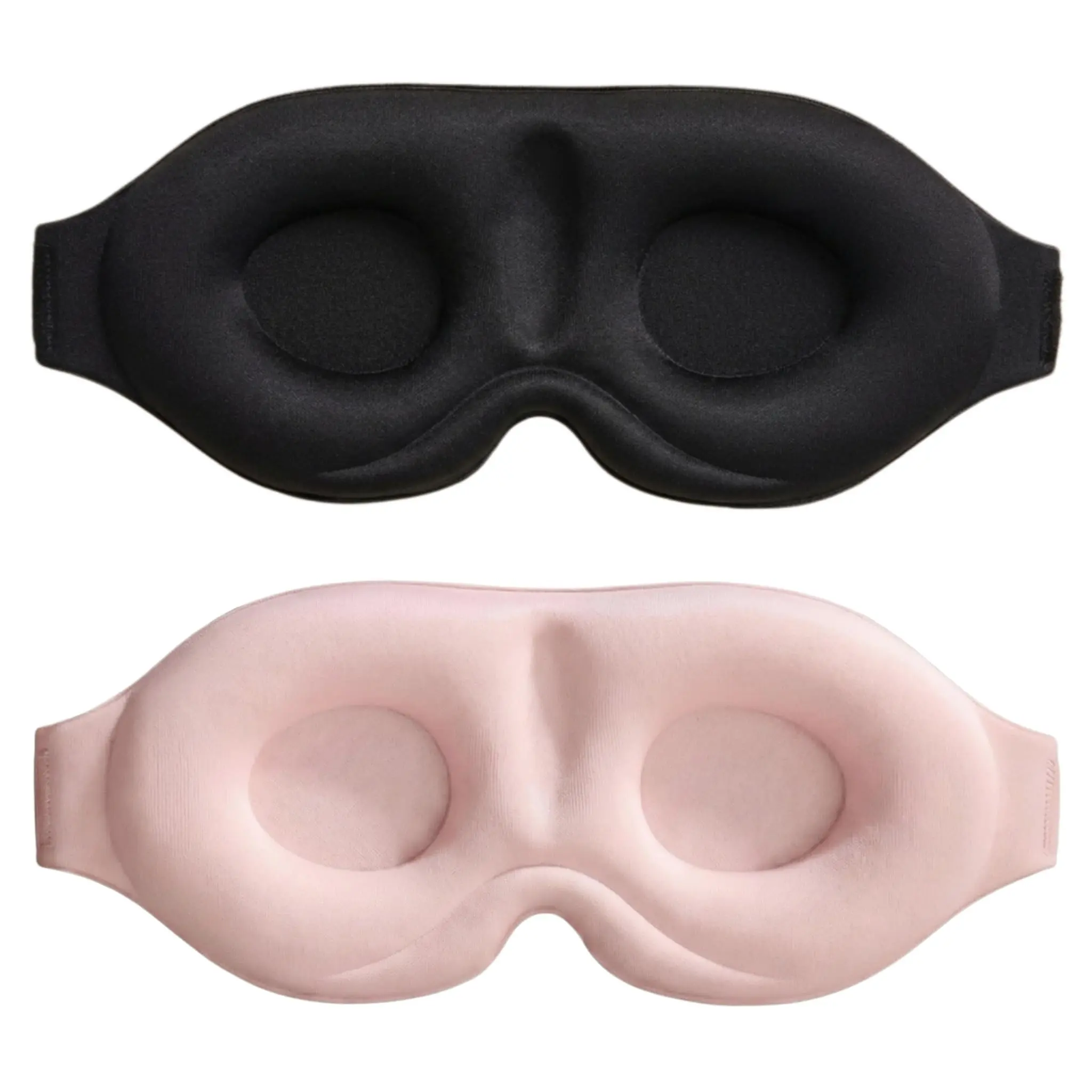 3D Blackout Weighted Sleep Mask Pink, Lash Friendly Deep Cup Zero Pressure Eye Mask, Adjustable Strap Sleep Mask for Women, Night Shift Nurse, College Dorm, Travel Flights Relaxation