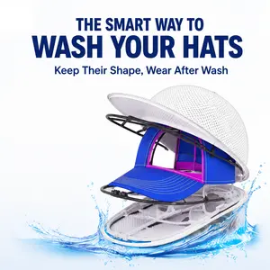 Summer  Baseball Cap Hat Washer Cage Adjustable Shape Keeper Dishwasher Safe with Free Mesh Bag, Deals For You Father's Day Gift Practical Gift Picks Outdoor Fun Summer Essentials, Mid Year Sale Graduation Gift Dorm Essentials Laundry Protector