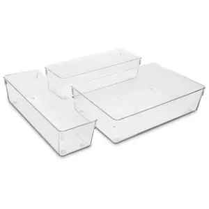 Sorbus Clear Drawer Organizer 3 Piece Set Sorbus Clear Drawer Organizer 3 Piece Set