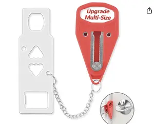 Portable Door Lock Home Security Door Lock Travel Lockdown Locks for Additional Safety and Privacy Perfect for Traveling Hotel Home Apartment College