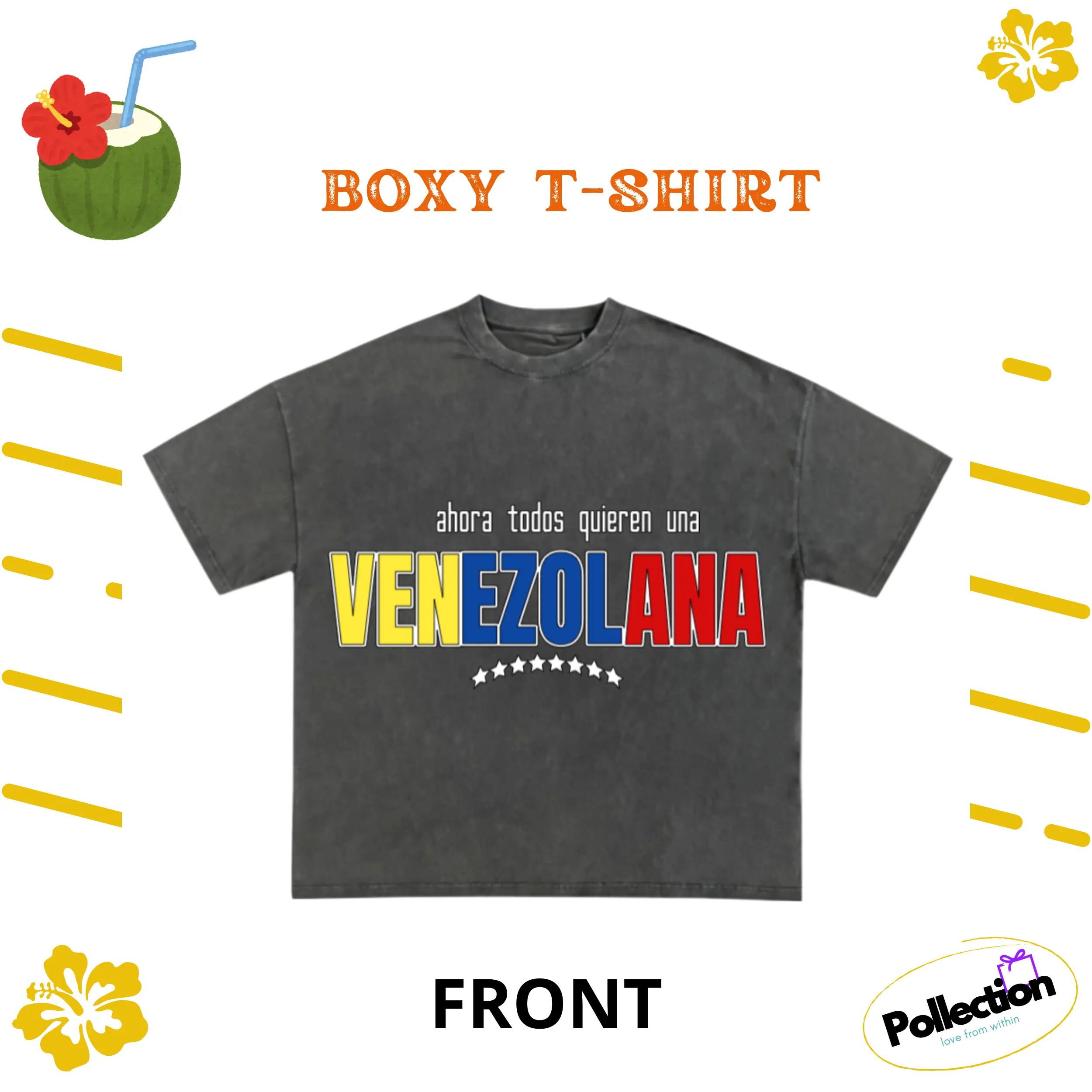 Boxy Fit T-Shirt: Latina Forever, UV Color Changing Graphic Tee