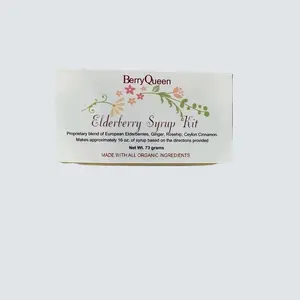 Berryqueen's DIY Elderberry, Organic Rosehips, Organic Ginger, Organic Ceylon Cinnamon. Makes 16 oz of Elderberry syrup.