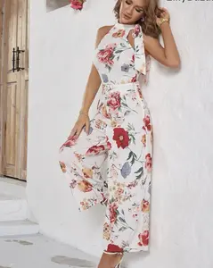 Floral Print Hater jumpsuit
