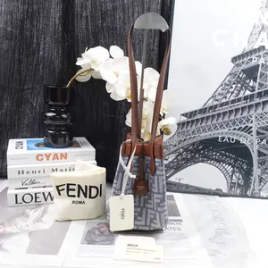 Pre-owned FENDI canvas Shoulder Bags Origami Blue Shoulder Bag T10350285