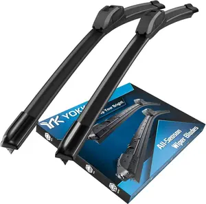 26"+18" Windshield Wiper Blades - Replacement for Honda Civic HR-V 2016-2022, Toyota Camry Avalon 13-18, Acura RDX 19-23, Chevy Malibu 16-23 OEM Premium All-Seasons U/J-Hook Wiper (Set of 2)
