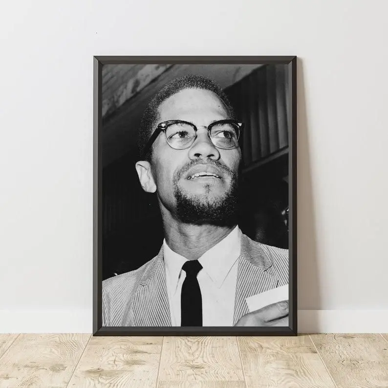 [40% OFF] [UNFRAMED]     Malcolm X Wall Art, Politics Poster, Politics Print, Politics Wall Art, Famous History Moments