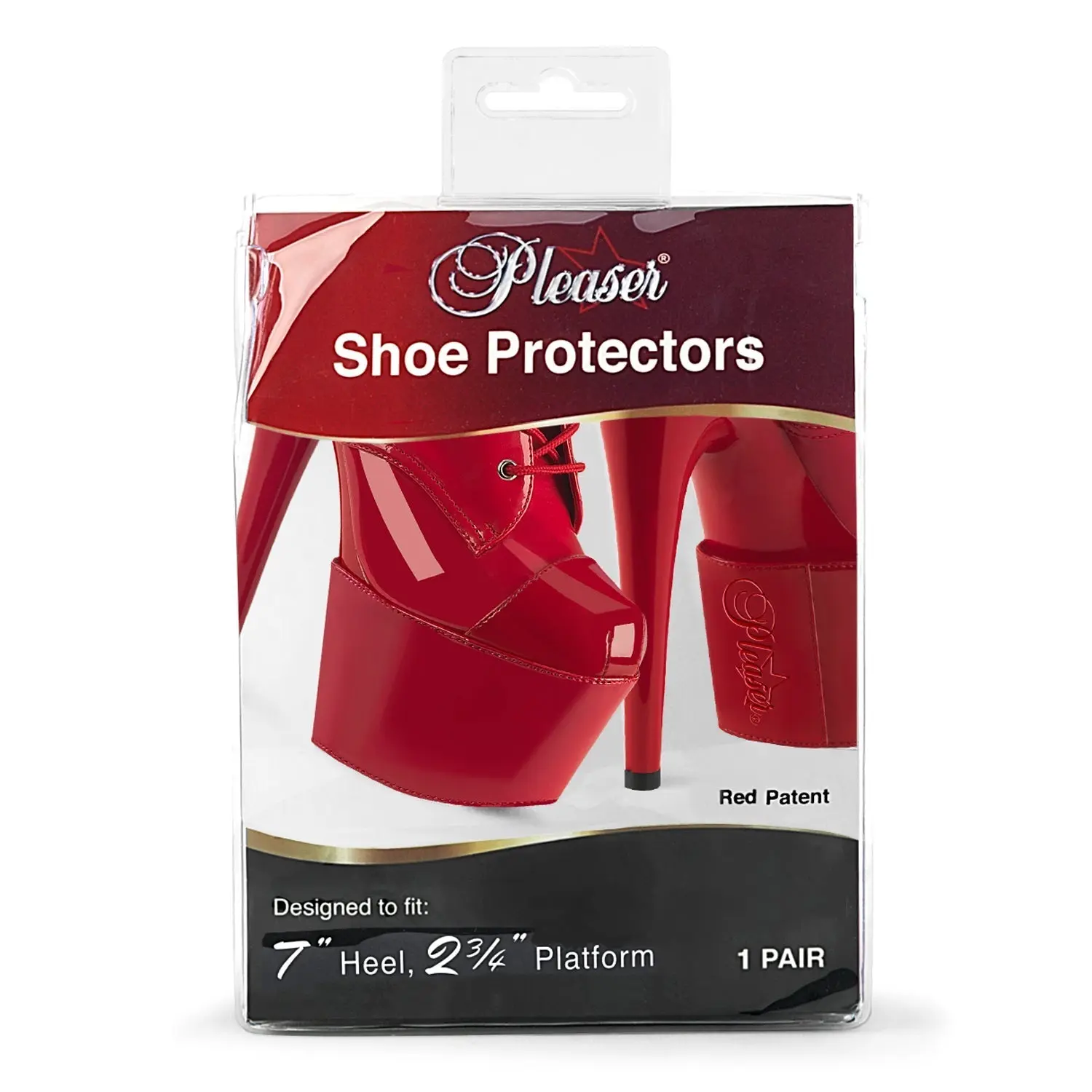 Solid Closed-Toe Shoe Toe Guards with Cover - 7-Inch Platform Heel Protectors, Footwear Accessory with Heel Guard, Hidden Hook-Loop Closure, Shoe Protectors