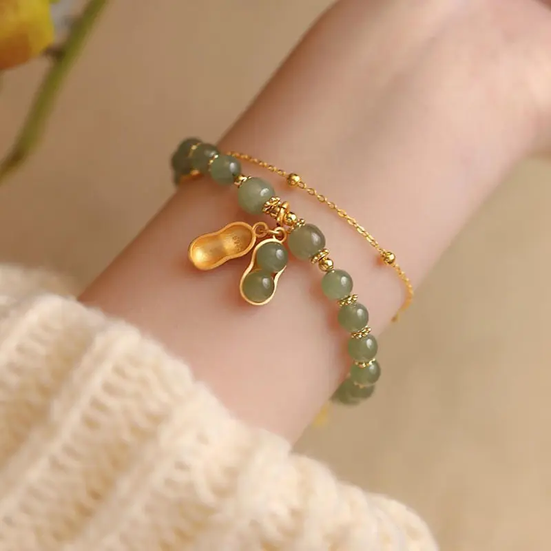 Double layered peanut bracelet
