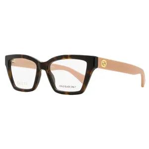 Gucci Squared Cat-Eye Eyeglasses GG1715O 005 Havana/Pink 53mm Gucci Squared Cat-Eye Eyeglasses GG1715O 005 Havana/Pink 53mm