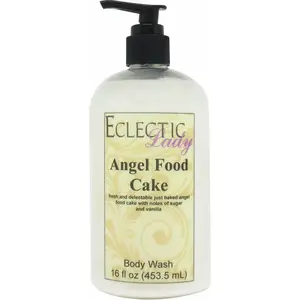 Angel Food Cake Liquid Pearl Body Wash, 3 in 1 Use for Bubble Bath, Hand Soap & Body Wash