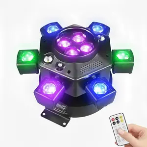 150W Moving Head RGBW LED Strobe Light DMX512 DJ Party Disco Stage Lighting with Remote Control for Dynamic Effects