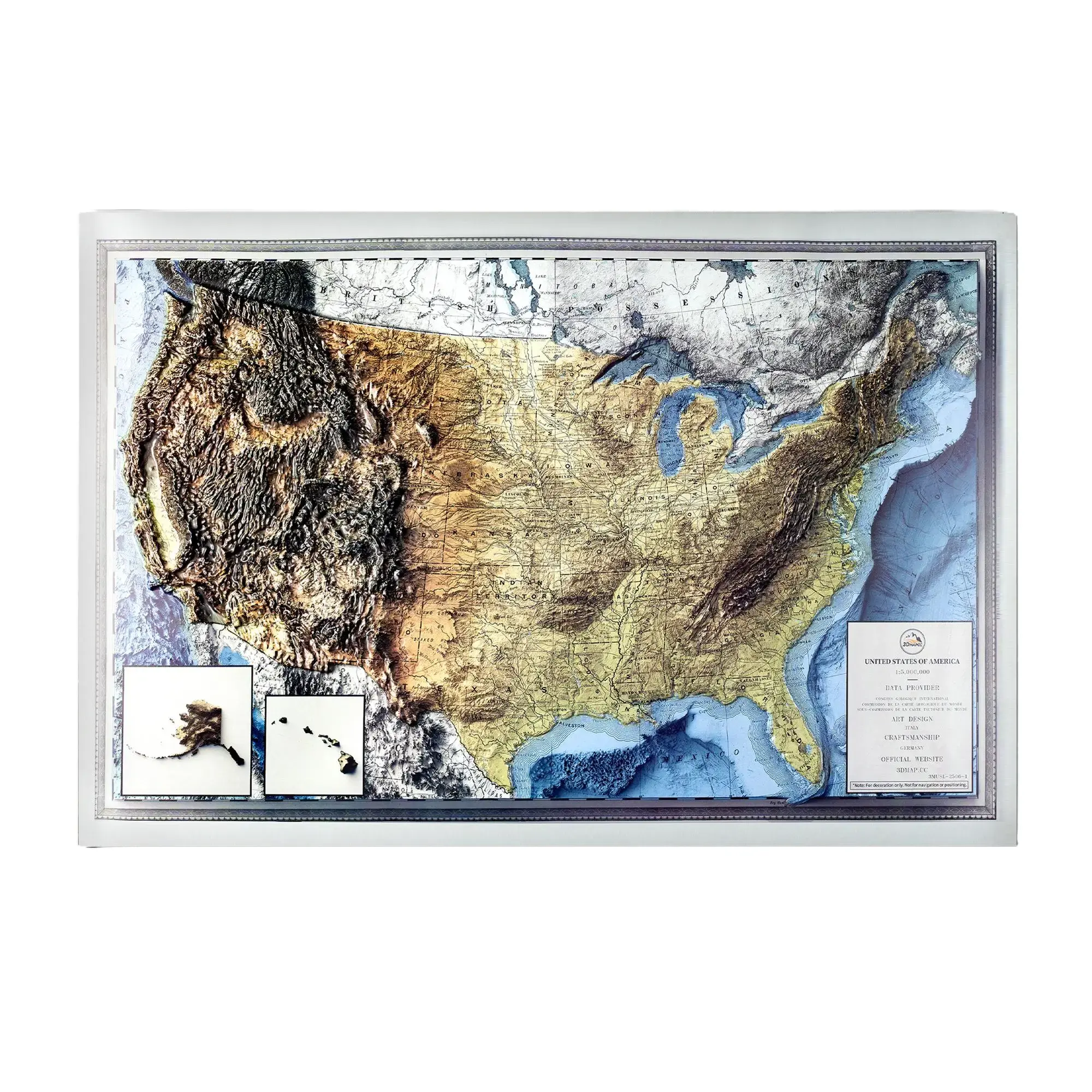 USA 3D Relief Map