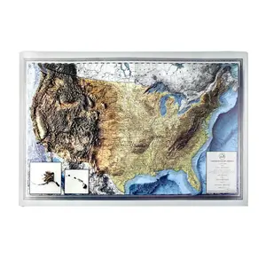 USA 3D Relief Map