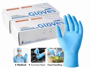 premium twin box 6 mil Disposable Nitrile Gloves, Heavy Duty Disposable Glove, Cooking Gloves, Latex Free, Powder Free (Blue S-XL)