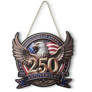 250th Anniversary Patriotic Door Hanger – Eagle Wreath 1776–2026 Wall Decor