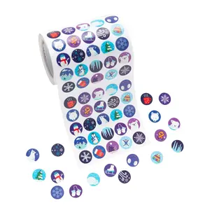 Mini Winter Sticker Roll, Bulk 1000 pieces