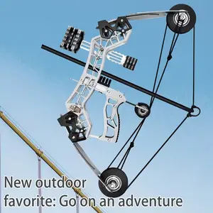 Mini Compound Bow Set for Left & Right Hand Shooting, Includes 8 Arrows, Ideal for Hunting Practice & Entertainment