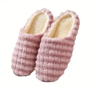 Furry Slippers for Women Men Warm Slippers for Autumn Winter Striped House Slippers Non-Slip Slippers Indoor Outdoor umbrella  hat Women's Snow Garden Boots Collapsible Vampire Umbrella  Shoe Footwear Girl Walking Shoes Tsinelas Flipflop Slide Comfort Pin
