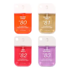 Assorted Wish Hydrating Body & Hair Mist for Women – 4-Piece Perfume Spray Set – Toledo Tango, Valencia Vibes, Mar Bella, Seville Serenade – 45ml Each