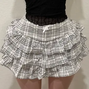 Plaid Ruffle Skirt - Boho Style, Layered Design, Summer Wear, Short Length, Comfortable Fit