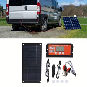 2026 Upgraded 18V RV Solar Panel Kit with 100A Charge Controller, No Battery Storage Function, Expandable Design, All-Season Use, Suitable for RV, Caravan, Outdoor Power Supply, and Emergency Use