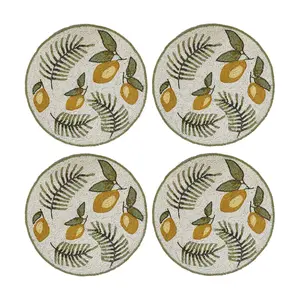 Temp-tations Seasonal Set of (4) 14" Beaded Placemats